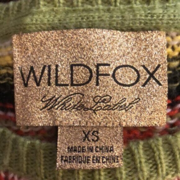 WILDFOX Mexican Blanket Lennon striped sweater RARE HTF - Picture 5 of 5